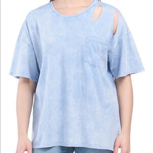 NWT 7 FOR ALL MANKIND DISTRESSED OVERSIZED TEE